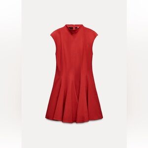 Mini Godet dress. Zara red dress